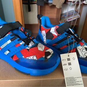 Adidas Blue and Red Sneakers with Sporty Design